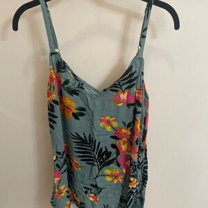 Floral Print Women's Top - Green